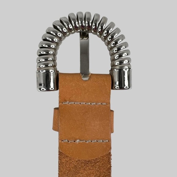 OMEGA Leather Belt in Tan Women's Size Medium - Picture 10 of 12